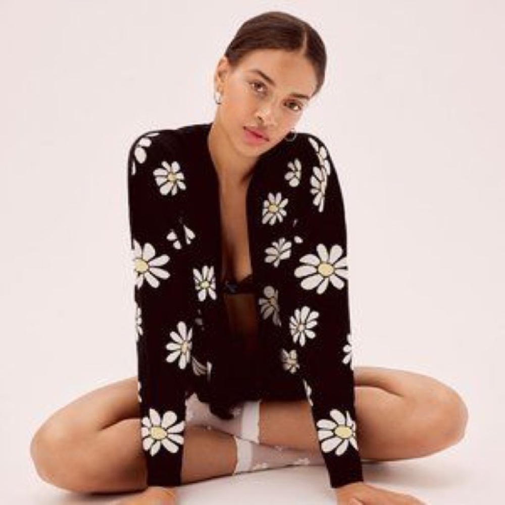 For Love & Lemons Daisy Print Cardigan